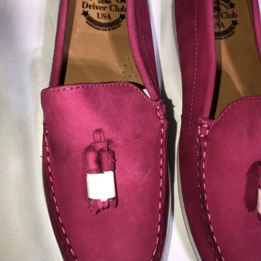 Driver Club USA Johnson Ave Pink Nubuck Leather Loafers Size 3 Little Kid/Youth